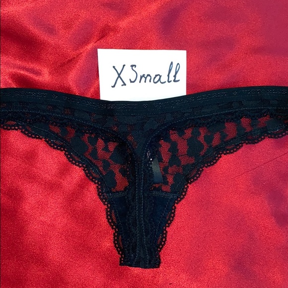 VS V-String Very Sexy Thong Panty Lace Mesh XS - Picture 4 of 5